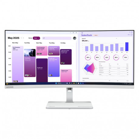 "86,4 cm (34"") 3440 x 1440 Pixel Lenovo 68F0GAC3EU 21:9 UltraWide Quad HD VA 6 ms 120 Hz HDR Displa