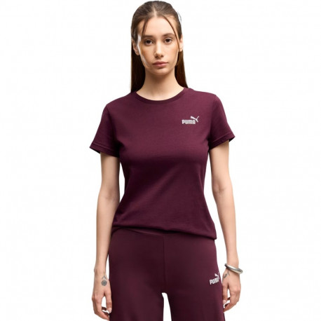 Koszulka damska Puma ESS Small No.1 Logo Tee(s) burgundowa 682373 24 S