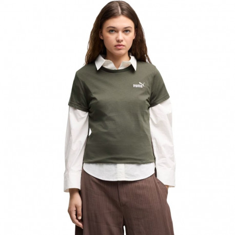 Koszulka damska Puma ESS Small No.1 Logo Tee(s) khaki 682373 69 L