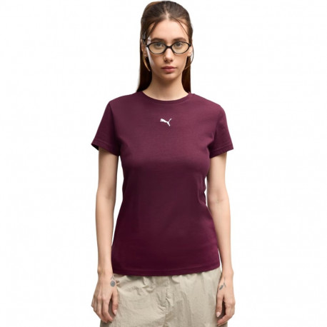 Koszulka damska Puma Ess Centered Cat Logo Tee burgundowa 692916 24 XL