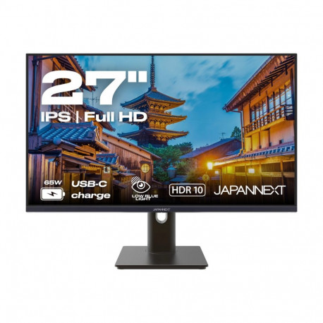 JAPANNEXT arvutimonitor JN-IPS27FHDR-C65W-HSP 68.6cm (27") 1920 x 1080 pikslit Full HD LED, must
