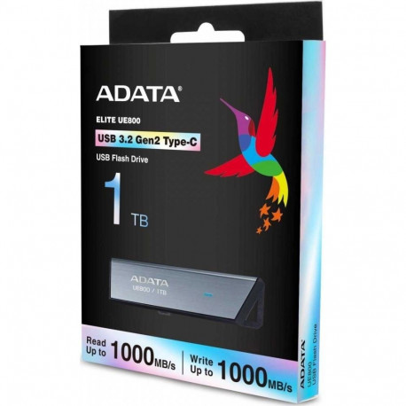 ADATA USB-mälupulk UE800 1TB USB Type-C 3.2 Gen 2 (3.1 Gen 2), hõbedane