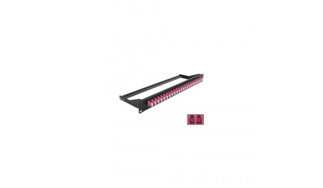 DeLOCK 19″ Fibre Patch Panel 24 port LC Duplex violet