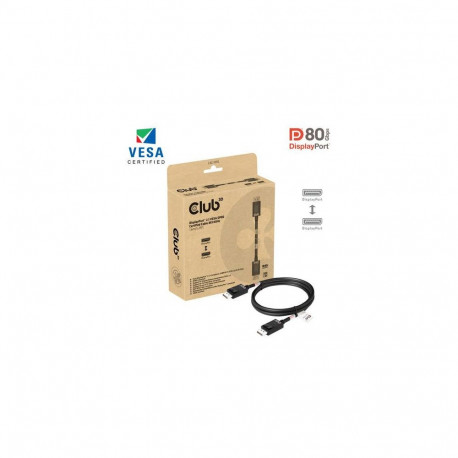 CLUB3D DisplayPort™ 2.1 Bi-Directional VESA DP80 Certified Cable 4K240Hz, 8K60Hz or 10K60Hz M/M 1.6m