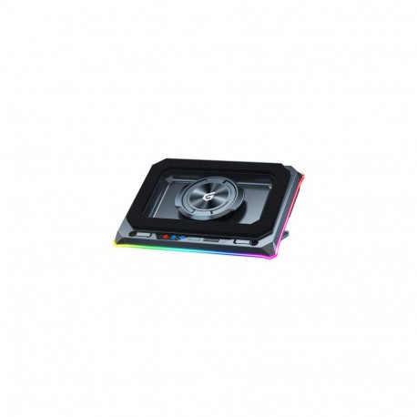 Conceptronic THYIA03B Turbofan Gaming Laptop Cooling Pad with USB Hub, RGB, Sealed Foam, Mobile Hold