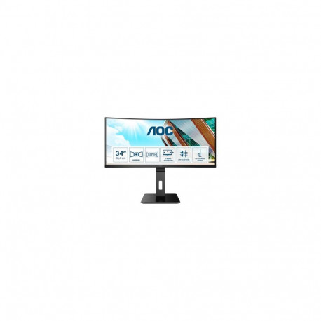 Monitor - AOC CU34P2A 34" Curved VA Quad HD 3440x1440 100Hz USB 3.2 Black