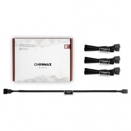 "Noctua NA-SEC1.BLACK Lüfter Verlängerungskabel-Set 4 pin auf 4 pin 30 cm 4 Stück"