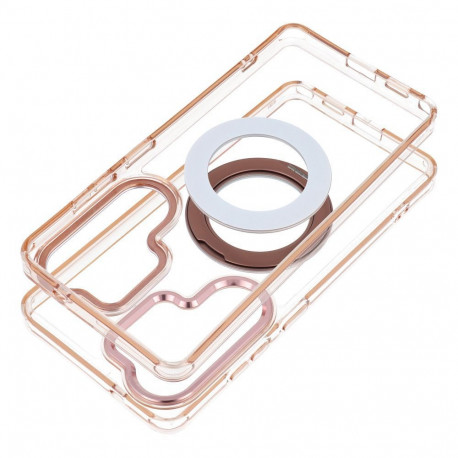 Case for Samsung S26 Frame Circle Stand compatible with MagSafe gold