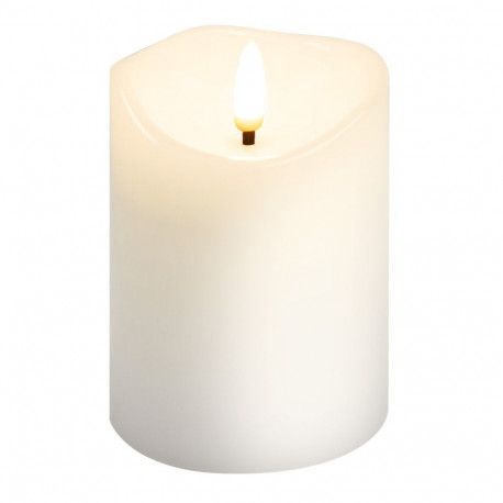 Goobay LED Real Wax Candle, white, 7.5 x 10 cm