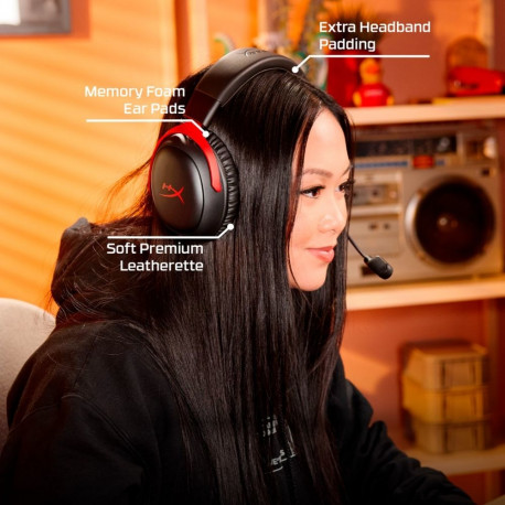 HyperX mänguri kõrvaklapid Cloud III S juhtmevabad, must