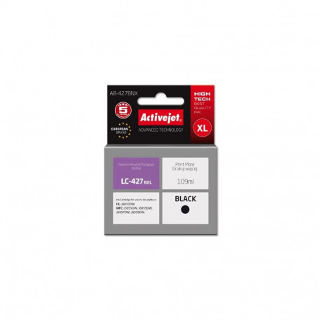Activejet AB-427BNX Brother printer ink cartridge, replacement for Brother LC-427BXL; Supreme; 109 m