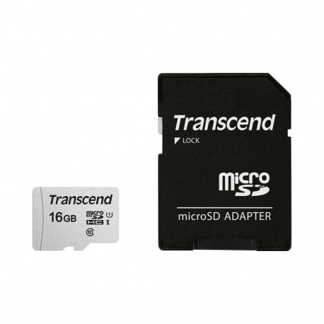Transcend microSDHC 300S-A 16GB Class 10 UHS-I U1 koos adapteriga