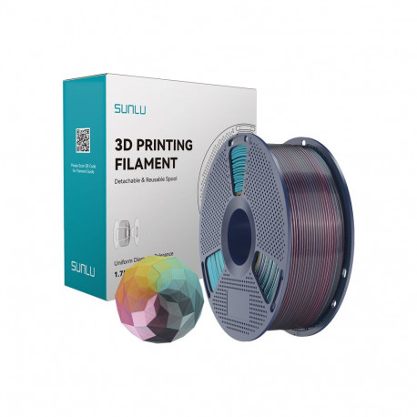 3D Printing Filament - Sunlu PLA+ Silk Forth-Color Filament 1.75mm Red-Yellow-Green-Black