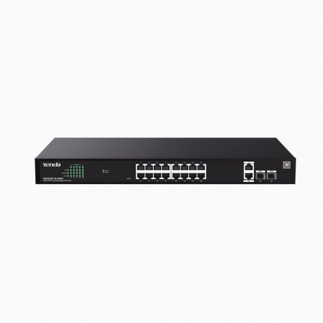 Switch - Tenda TEG2220P-16-250W 18-Port 40 Gbit/s 29.8 Mpps Black