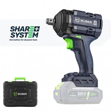 Impact Wrench - WUBER W04606 20V 1000 N⋅m 2500 RPM Green, Black