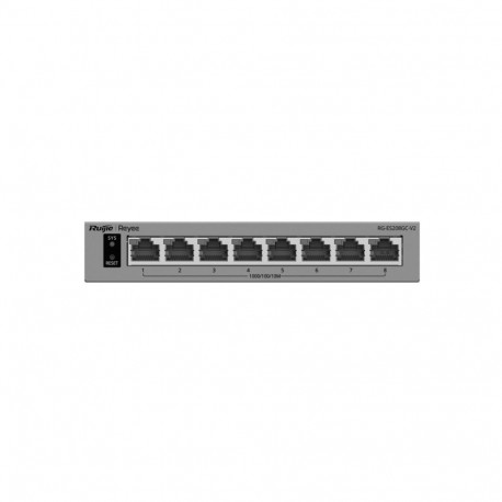 Ruijie Networks võrgulüliti RG-ES208GC-V2 hallatav L2 Gigabit Ethernet (10/100/1000), hall