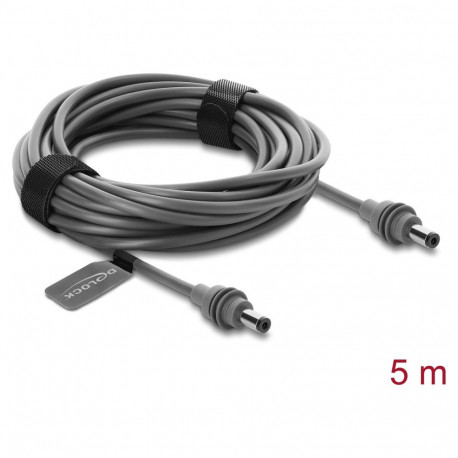 "DC 5,5 x 2,1 mm zu DC 5,5 x 2,1 mm Kabel kompatibel mit Starlink Mini, 5 m grau"
