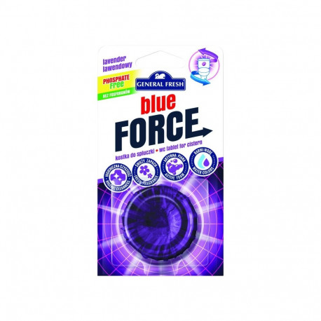 General Fresh Blue Force - Kostka do spłuczki barwiąca wodę 40 g (lawendowy)