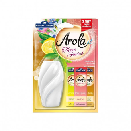 General Fresh Arola - Odświeżacz powietrza mini spray 3x 15 ml (cytrusowy, kwiatowy, morski)