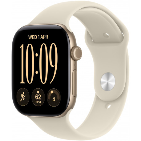 Apple Watch 12 GPS + Cellular 42mm Sport Band S/M, light gold/sand (MJG24ET/A)