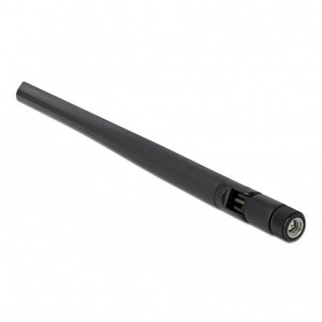 DeLOCK WLAN 802.11 a/ax/a/b/g/n Antenna RP-SMA plug 5 dBi 20 cm omnidirectional with tilt joint flex