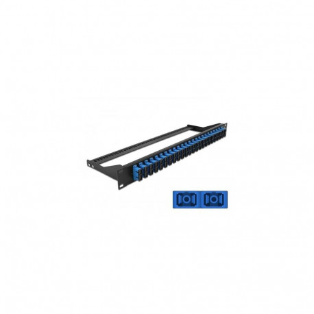 DeLOCK 19″ Fibre Patch Panel 24 port SC Duplex blue