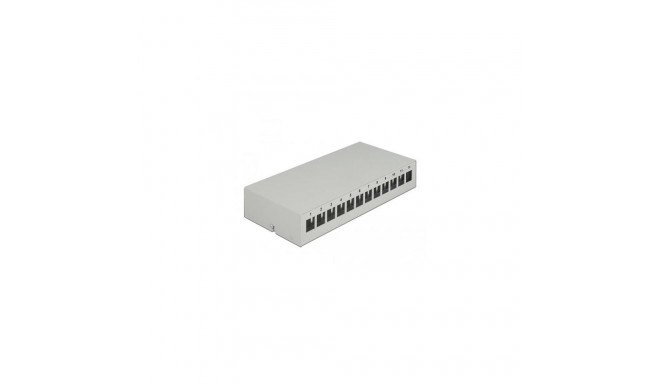 DeLOCK Keystone Patch Panel 12 Port grey