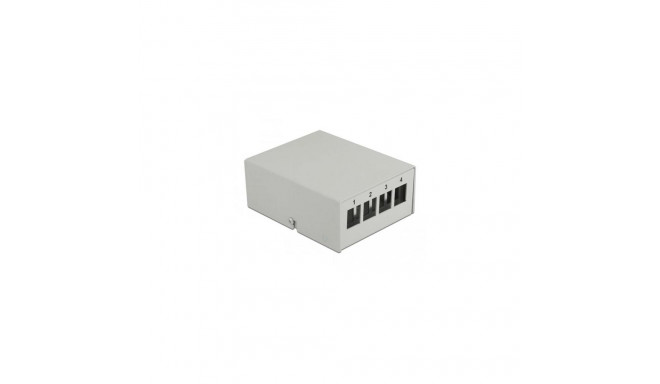 DeLOCK Keystone Patch Panel 4 Port grey