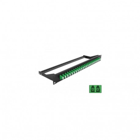DeLOCK 19″ Fibre Patch Panel 24 port LC Duplex green