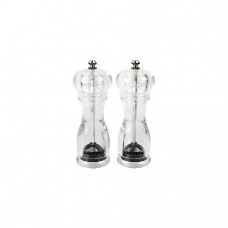 Salter 7606 CLXR seasoning grinder Salt & pepper grinder set Transparent