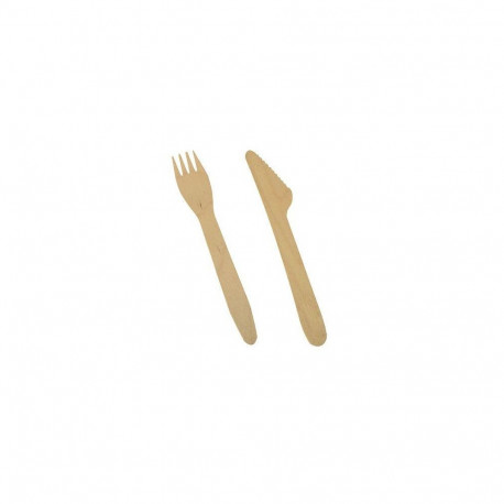 Papstar 86942 flatware set 500 pc(s) Wood