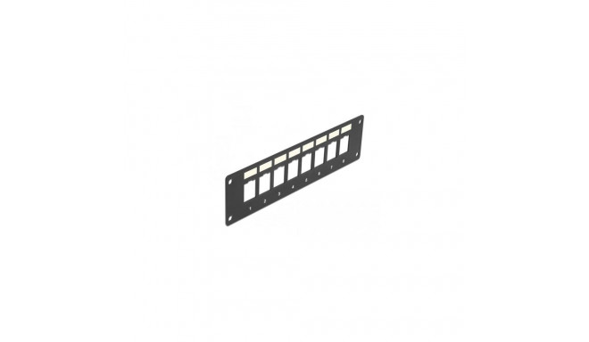 DeLOCK Keystone Mounting Panel 8 Port flush mount