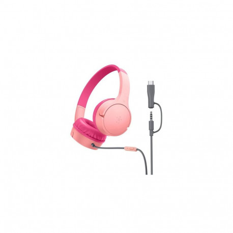Belkin SoundForm Mini Headset Wired Head-band Calls/Music USB Type-C Pink