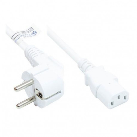 Alcasa P0130-W050 power cable White 5 m CEE7/7 IEC C13