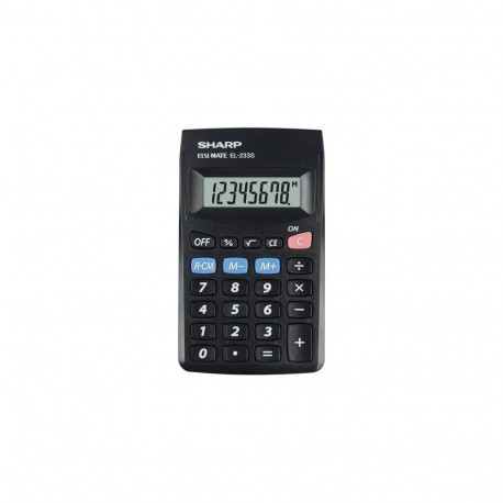 Sharp EL-233S calculator Pocket Basic Black