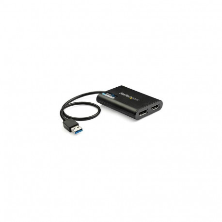 StarTech.com USB 3.0 to Dual DisplayPort Adapter, 4K 60Hz, DisplayLink Certified, USB to Dual DP Dis