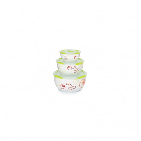 OURSSON BS2981RC/GA dining bowl Salad bowl Round Ceramic Multicolour 3 pc(s)