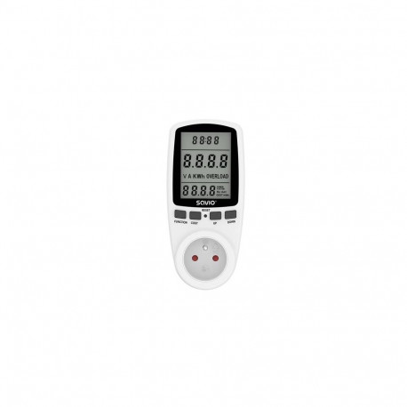 Savio AE-01 wattmeter Black, White Plastic Built-in display LCD 3680 - 3680 W