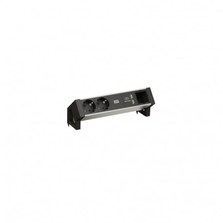 Bachmann DESK 2 power extension 0.2 m 2 AC outlet(s) Indoor Black, Grey