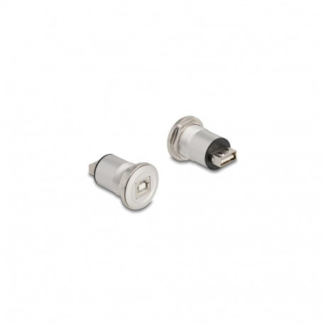 DeLOCK 88194 socket-outlet Type B + USB Type A Black, Silver