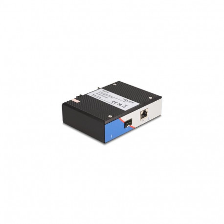 DeLOCK Industrial Gigabit Media Converter RJ45 to SFP for DIN rail