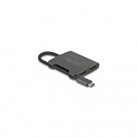 DeLOCK USB Type-C Splitter (DP Alt Mode) to 2 x HDMI MST 4K 60 Hz