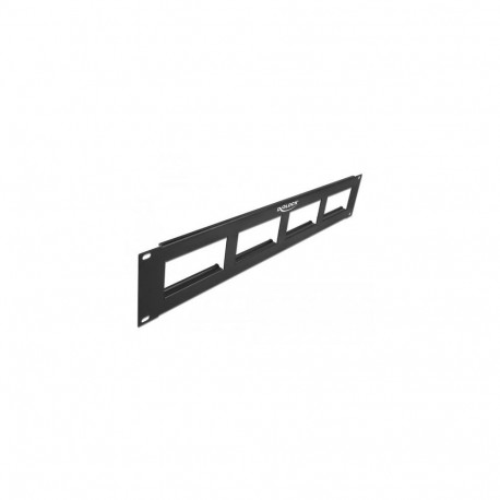 DeLOCK Easy 45 19″ Patch Panel cut-out 4 x 90.5 x 45.2 mm, 2U, black