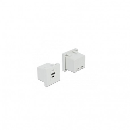 DeLOCK Easy 45 USB Charging Port Module 1 x Type-A + 1 x USB Type-C