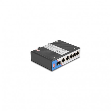 DeLOCK 80164 network switch Gigabit Ethernet (10/100/1000) Power over Ethernet (PoE) DIN rail Black