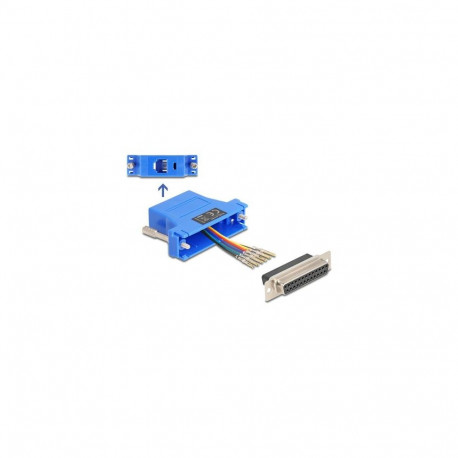 DeLOCK D-Sub 25 pin female to RJ12 female Assembly Kit blue