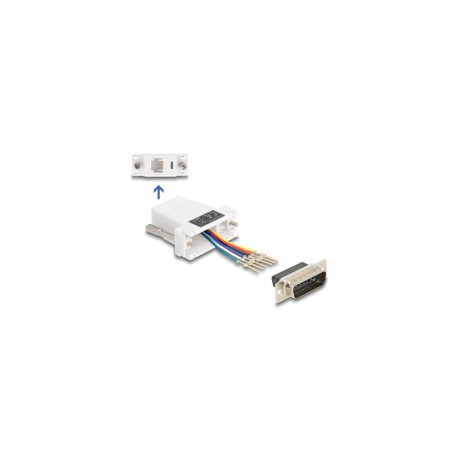 DeLOCK D-Sub 15 pin male to RJ12 female Assembly Kit white