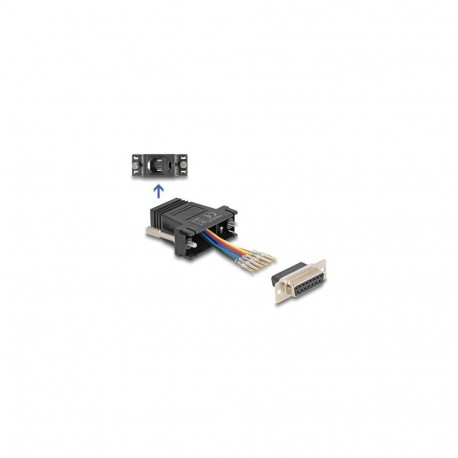 DeLOCK 67087 cable gender changer D-Sub 15 RJ12 Black