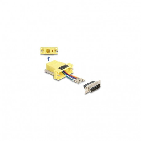 DeLOCK D-Sub 15 pin male to RJ12 female Assembly Kit yellow