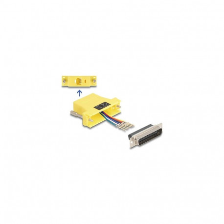 DeLOCK D-Sub 25 pin male to RJ12 female Assembly Kit yellow